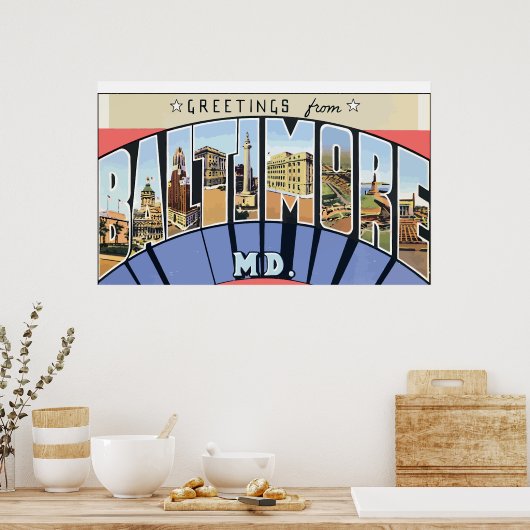 ボルチモア・メッド氏からの挨拶，ヴィンテージ ポスター (キッチン)