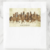 ボルチモア・メリーランドの街並み 長方形シール (バッグ)