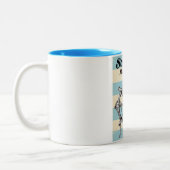 ボルチモア・メリーランドヴィンテージ航海の旅行ポスター ツートーンマグカップ (左)