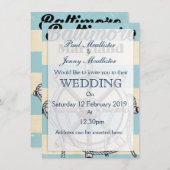 ボルチモア・メリーランドヴィンテージ航海の旅行ポスター 招待状 (正面/裏面)