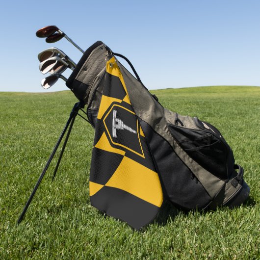 ボルチモア（メリーランド州）市旗ゴルフタオル ゴルフタオル (グリーン)