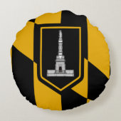 ボルチモア（メリーランド州）市旗 ラウンドクッション (裏面)