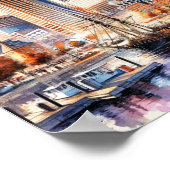 ボルチモア・メリーランドUSA旅行の場所の水色 ポスター (角)