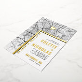 ボルチモア・ラブロケータ |シティテーマ結婚の 箔招待状 (回転した状態)