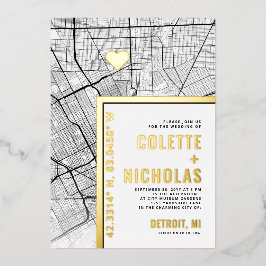 ボルチモア・ラブロケータ |シティテーマ結婚の 箔招待状