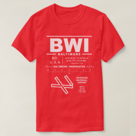 ボルチモア/ワシント国際的ンエアポートBWI Tシャツ