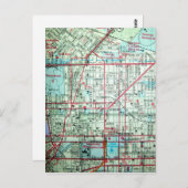 ボルチモア、MDヴィンテージマップ葉書 ポストカード (正面/裏面)