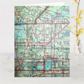 ボルチモア、MDヴィンテージマップ カード (黄色い花)