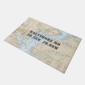 ボルチモアChesapeake ⚓緯度航海の経度 ドアマット (アングル)