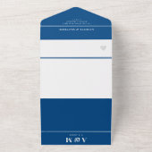 ボルチモアMDチェサピーク湾マップNavy 結婚 Blue's オールインワン招待状 (外側)