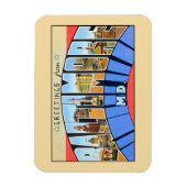 ボルチモアMDヴィンテージからの挨拶。 マグネット (縦)