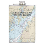 ボルチモアMD緯度航海の経度 フラスク (正面)