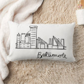 ボルチモスカイライン – 装飾用クッション ランバークッション (ブランケット)