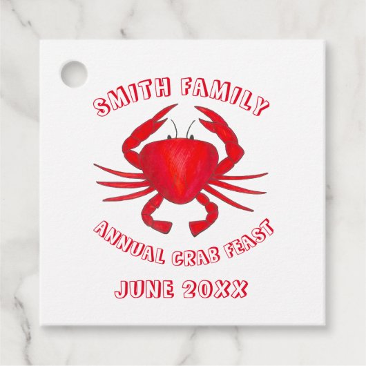 ボルチモメリーランドカニガニ饗応甲殻類シーフード フェイバータグ (正面)