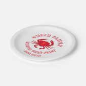 ボルチモメリーランドカニガニ饗応甲殻類シーフード ペーパープレート (アングル)