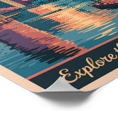 ボルチモメリーランドスカイライントラベルアートヴィンテージ ポスター (角)