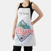 ボルチモメリーランド統一された州スカイラインヴィンテージ エプロン (インサイチュ)