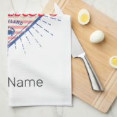 ボルチモメリーランド統一された州スカイラインヴィンテージ キッチンタオル (四つ折り)