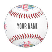 ボルチモメリーランド統一された州スカイラインヴィンテージ 野球ボール (正面)