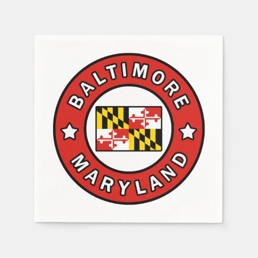 ボルチモメリーランド スタンダードカクテルナプキン (正面)