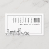 ボルチモ結婚ア |座席表の前面と背面 プレイスカード (裏面)