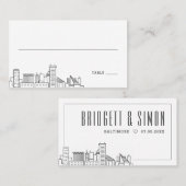 ボルチモ結婚ア |座席表の前面と背面 プレイスカード (正面/裏面)