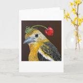 ボルティモアのオリオールのグリーティングカードをシルヴィ カード (黄色い花)