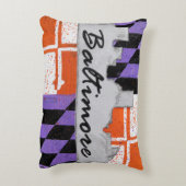 ボルティモアのスカイラインのアクセントの枕 アクセントクッション (裏面(縦))