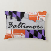 ボルティモアのスカイラインのアクセントの枕 アクセントクッション (裏面)