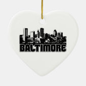 ボルティモアのスカイライン セラミックオーナメント (裏面)