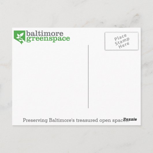 ボルティモアの緑の宇宙のPigtownの馬は郵便はがきに蹄鉄を打ちます ポストカード (裏面)