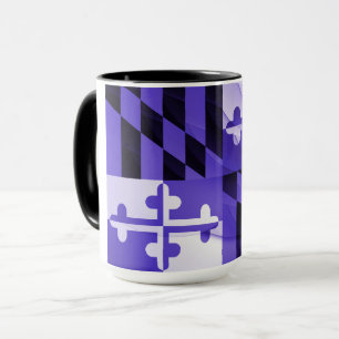 ボルティモアパープルメリーランド州立旗コーヒーマグ マグカップ