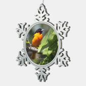 ボルティモア・オリオールズ飾ります スノーフレークピューターオーナメント (右)