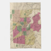 ボルティモア(1873年)のヴィンテージの地図 キッチンタオル (縦)
