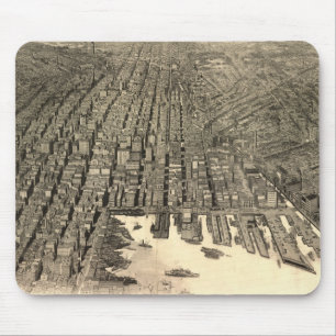 ボルティモア(1912年)のヴィンテージの絵解き地図 マウスパッド