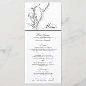 ボルティモメリーランドエレガント地図白黒結婚ズ メニュー (正面)