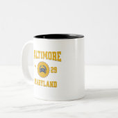ボルティモメリーランドカレッジユニバーシティスタイル ツートーンマグカップ (正面左)