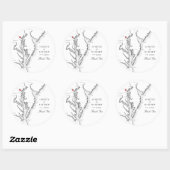 ボルティモメリーランド白黒結婚式の引き出物 ラウンドシール (シート)