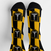 ボルティ地球に優しモア国旗を掲げた女性用靴下 ソックス (上部)