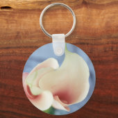 ボルテックスホワイトカラリリーアートフォトキーチェーン キーホルダー (正面)