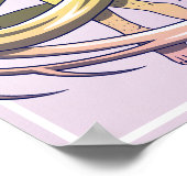 ボルテックス女性イラストレーション感情誘導スケール ポスター (角)