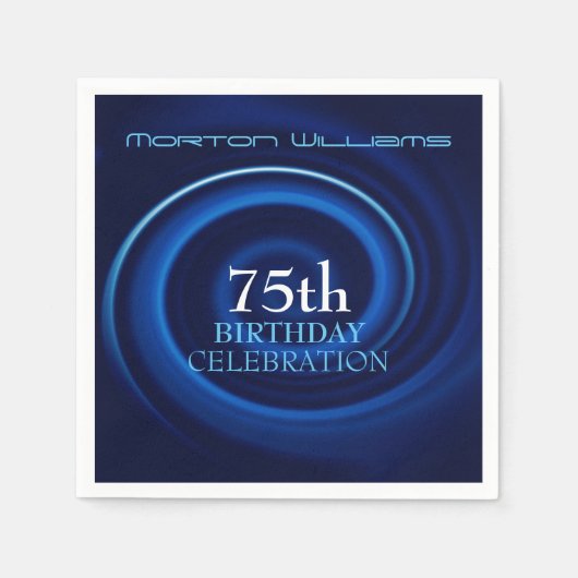 ボルテックス75誕生祝い紙ナプキン スタンダードカクテルナプキン (正面)