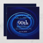 ボルテックス90番目の誕生祝い招待状 招待状 (正面/裏面)