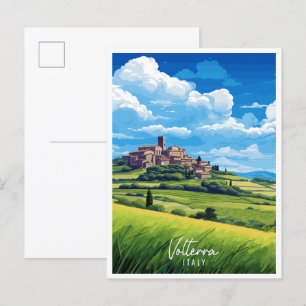 ボルテライタリアヴィンテージ旅行イラストレーション ポストカード