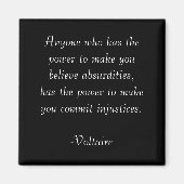 ボルテール引用文マグネット – 不条理 マグネット (正面)