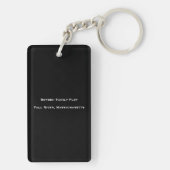 ボルデンモニュメント，秋川， MA - A.J. Borden キーホルダー (裏面)