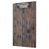 ボルトが付いている古くスペインのな木のドア クリップボード (左)