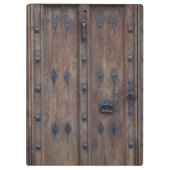 ボルトが付いている古くスペインのな木のドア クリップボード (裏面)