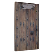 ボルトが付いている古くスペインのな木のドア クリップボード (右)