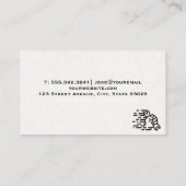 ボルトとナット | メタリック背景 | スチールプレート 名刺 (裏面)